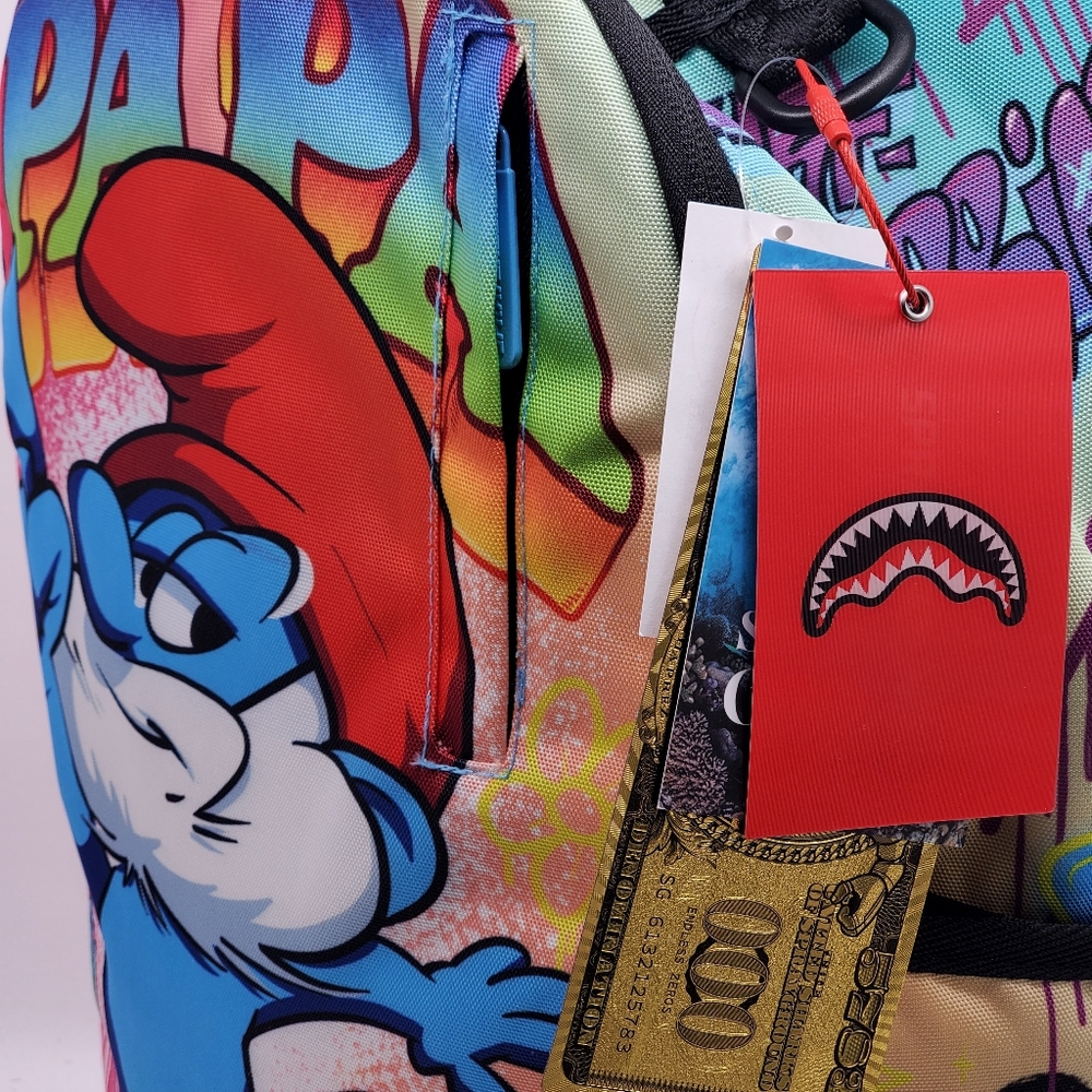 Sprayground x The Smurfs Papa on the run Backpack New. - Picture 5 of 9